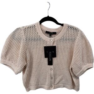 TOCCIN Samantha Crochet Cropped Cardigan